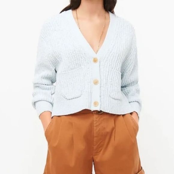 J. Crew Sweaters - J.Crew Cropped Beach Pocket Cardigan